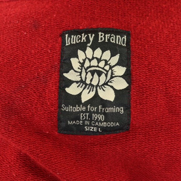 Lucky Brand Wrap Jacket Jingo Kimono Hoodie Red Jersey Knit Red - Picture 11 of 15